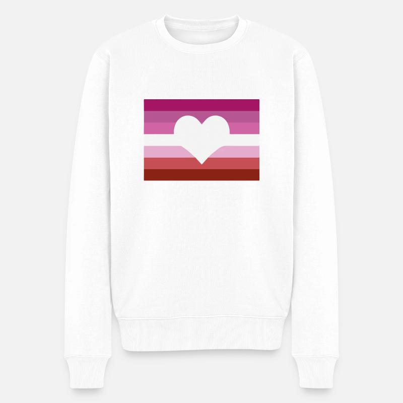 LGBTQ+ Lesbian - Männer Premium Bio Pullover - Weiß