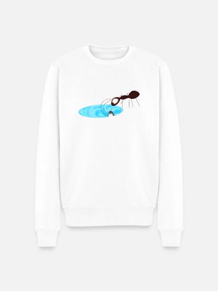 Ant - Men's Premium Organic Jumper - white