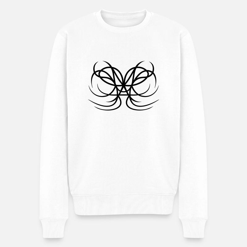 Conception d’embellissement abstrait astucieux - Pull Premium bio Homme - blanc