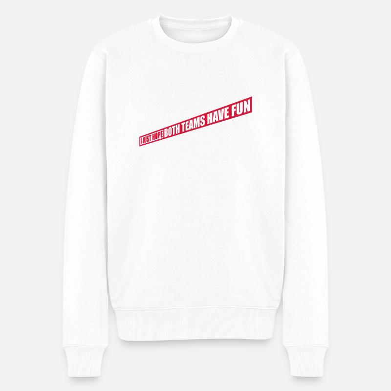 Both Teams Have Fun - Männer Premium Bio Pullover - Weiß