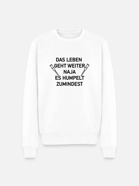 Das leben geht weiter - Männer Premium Bio Pullover - Weiß