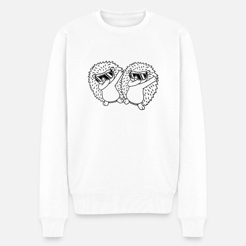 Team 2 dabbing Hedgehogs - Men's Premium Organic Jumper - white