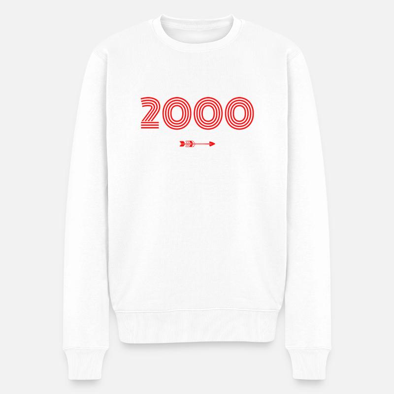 Jahrgang 2000 - Männer Premium Bio Pullover - Weiß