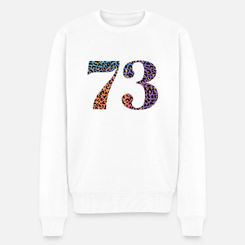 73e anniversaire léopard - Pull Premium bio Homme - blanc
