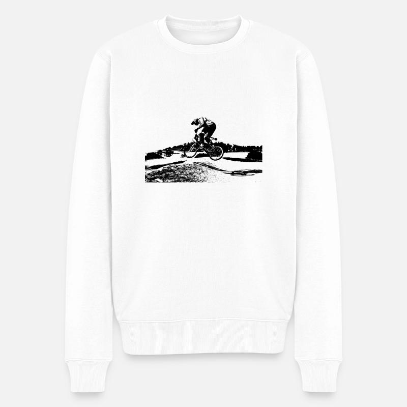 bmx - Pull Premium bio Homme - blanc
