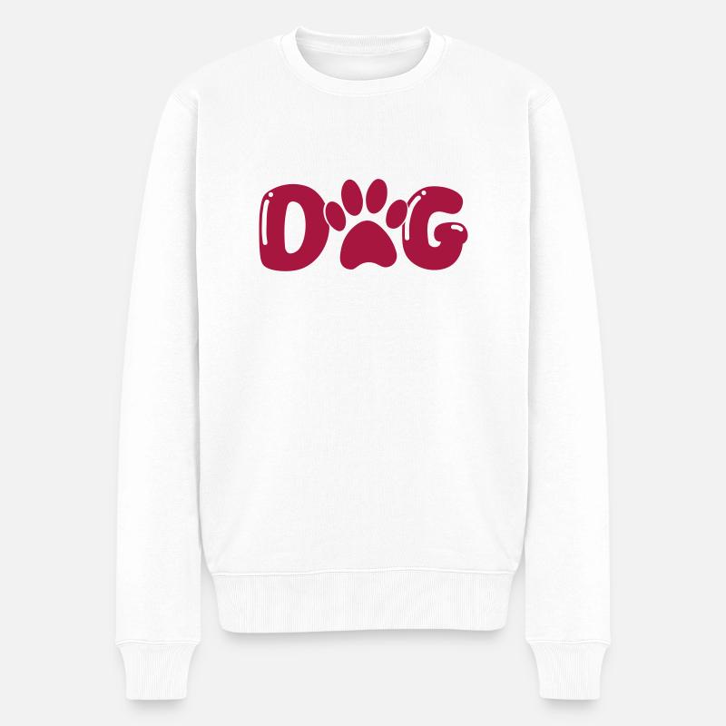 Patte de chien - Pull Premium bio Homme - blanc