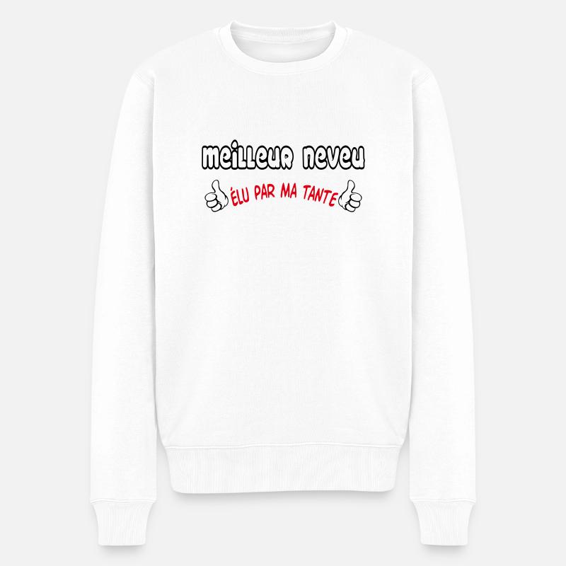 BESTER Neffe - Männer Premium Bio Pullover - Weiß