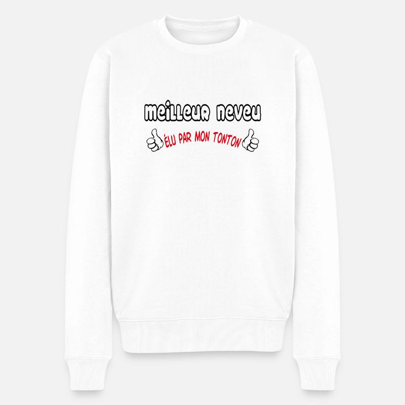 MEILLEUR Neveu - Pull Premium bio Homme - blanc