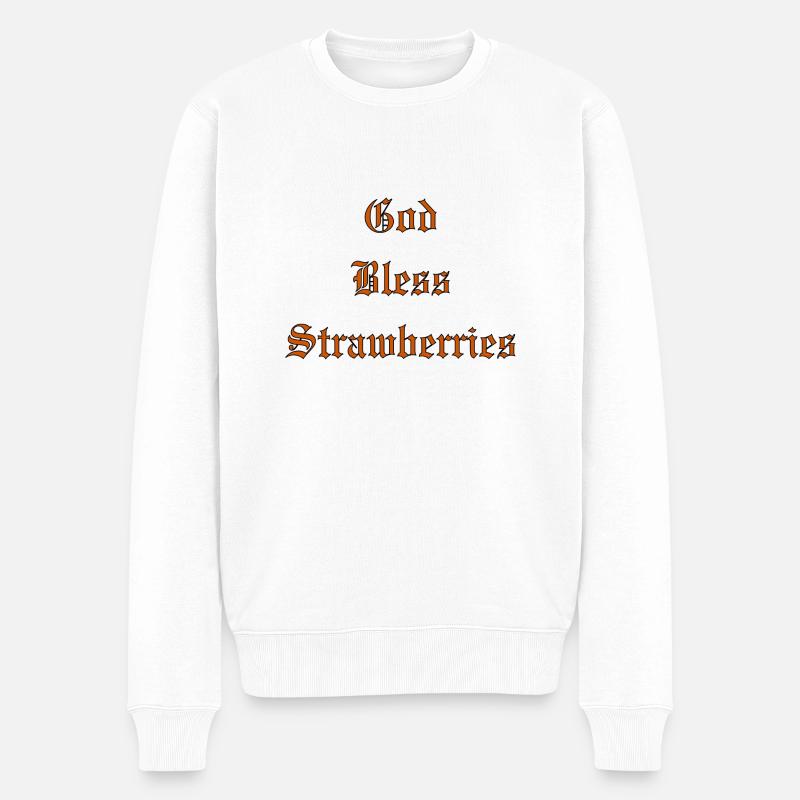 Bénédiction divineFraises - Pull Premium bio Homme - blanc