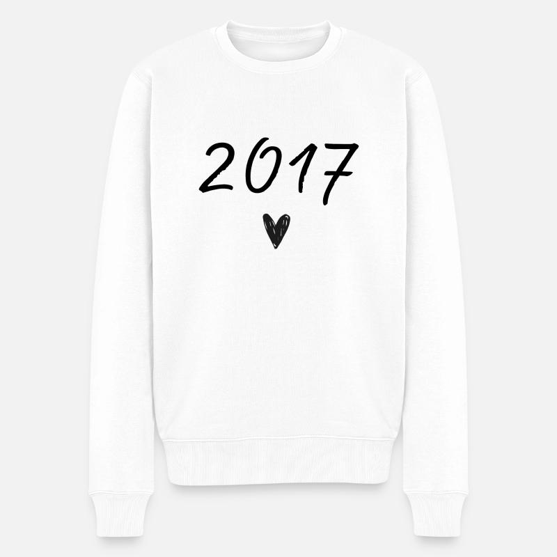 Herzjubiläum 2017 - Männer Premium Bio Pullover - Weiß