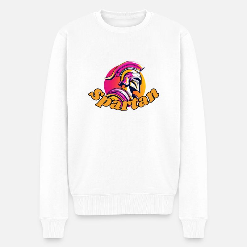 Spartan - Männer Premium Bio Pullover - Weiß