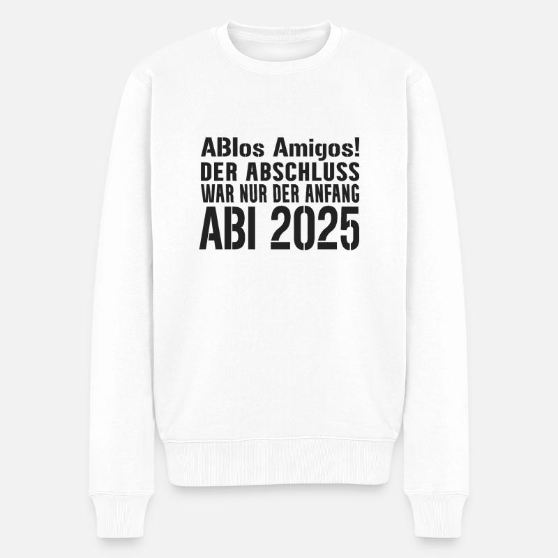 ABI - Abios Amigos - Männer Premium Bio Pullover - Weiß