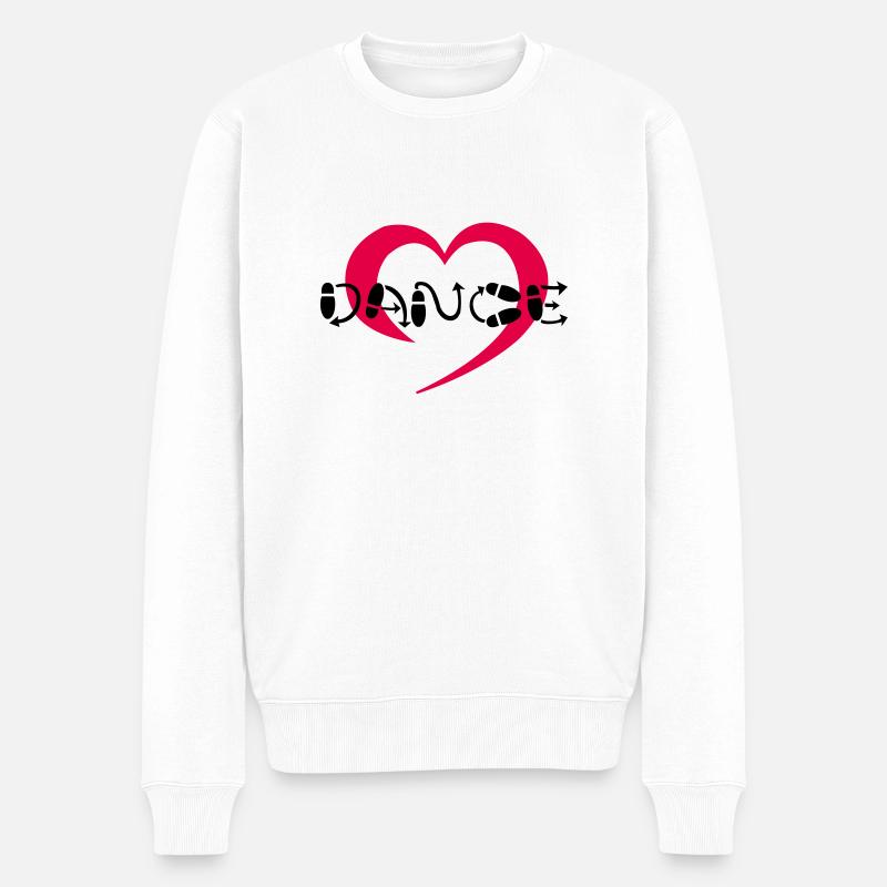 Hearty Dance - Männer Premium Bio Pullover - Weiß