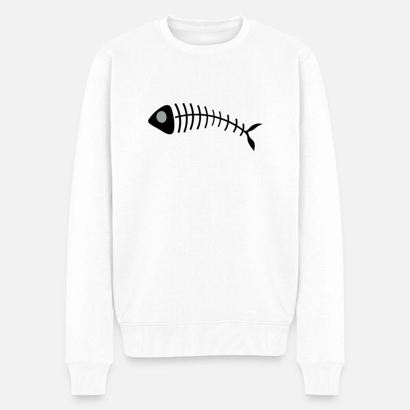 Sternzeichen Fisch - Männer Premium Bio Pullover - Weiß
