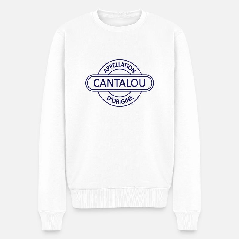 Cantalou, 100% Cantal - Pull Premium bio Homme - blanc