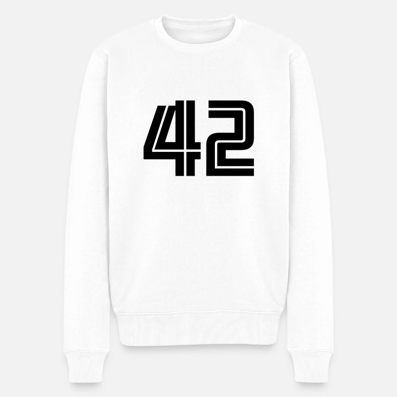 42 - Pull Premium bio Homme - blanc