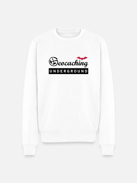 Geocaching Underground 2farbig transparent - Männer Premium Bio Pullover - Weiß