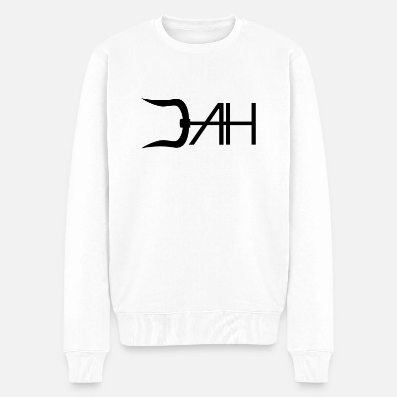 Logo AH AH - Männer Premium Bio Pullover - Weiß