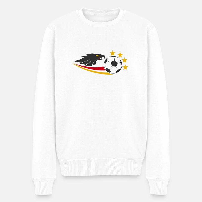 Deutschland Fußball - Männer Premium Bio Pullover - Weiß
