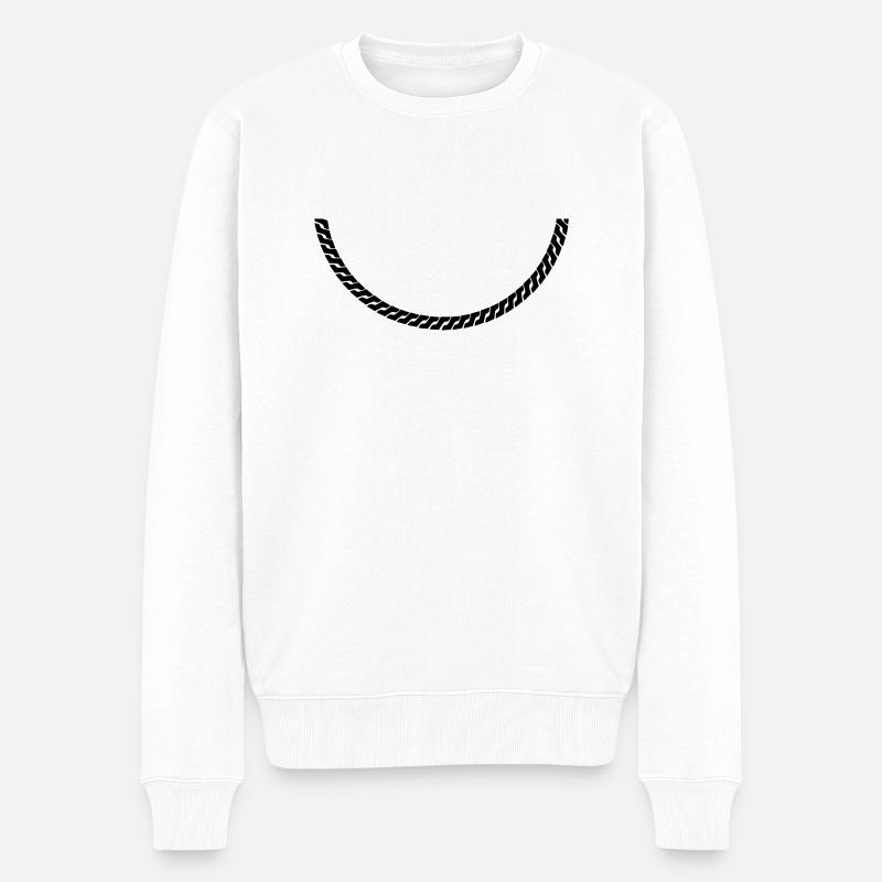 Kette 1 - Männer Premium Bio Pullover - Weiß