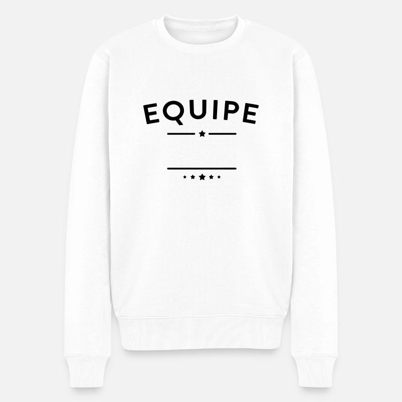equipe - Pull Premium bio Homme - blanc