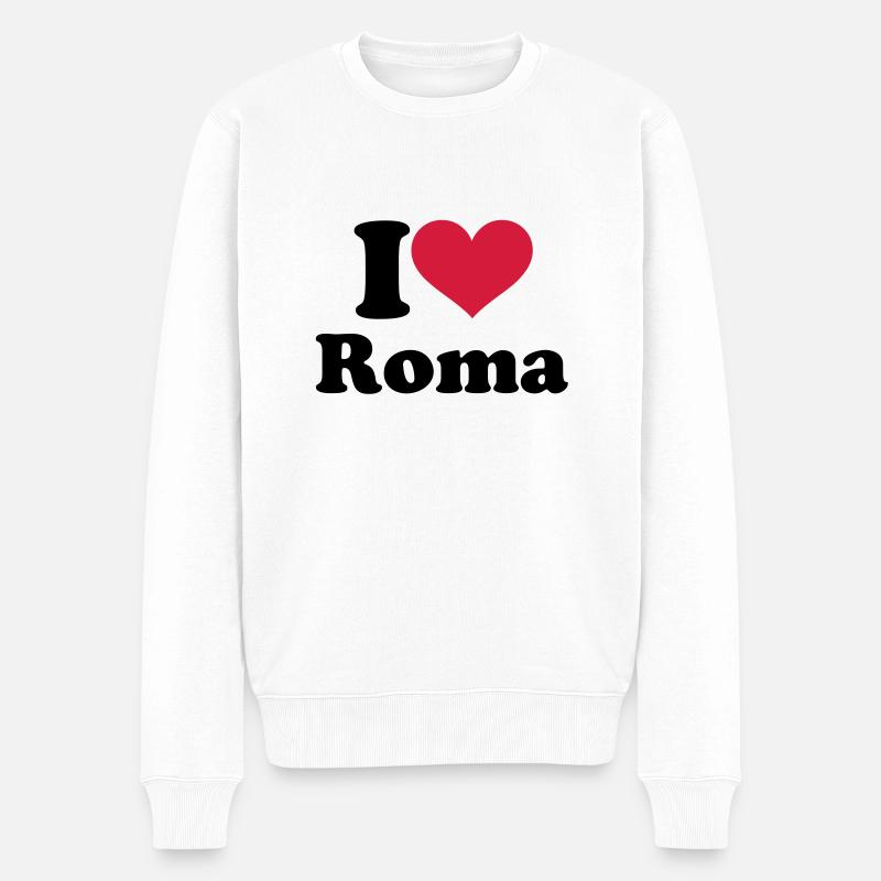 Rom - Männer Premium Bio Pullover - Weiß