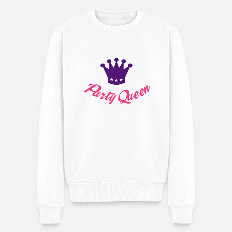 party - Männer Premium Bio Pullover - Weiß