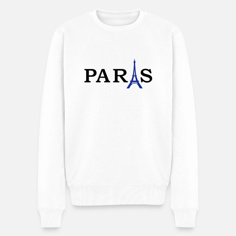 paris___f2 - Männer Premium Bio Pullover - Weiß