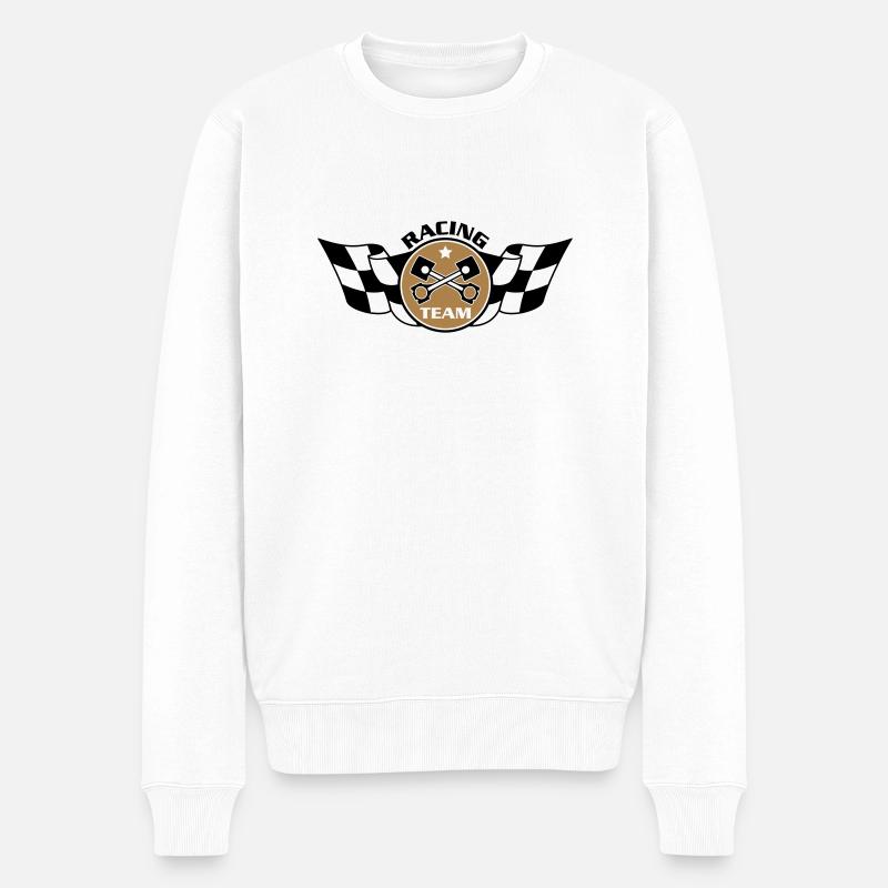 Racing Team 2c - Männer Premium Bio Pullover - Weiß
