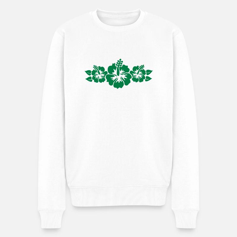 Fleurs - Pull Premium bio Homme - blanc