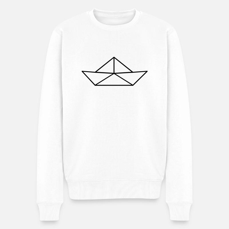 Paper Boat - Pull Premium bio Homme - blanc
