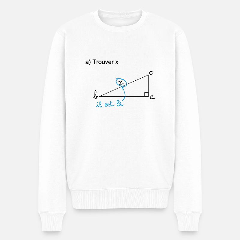 Trouver x - Pull Premium bio Homme - blanc