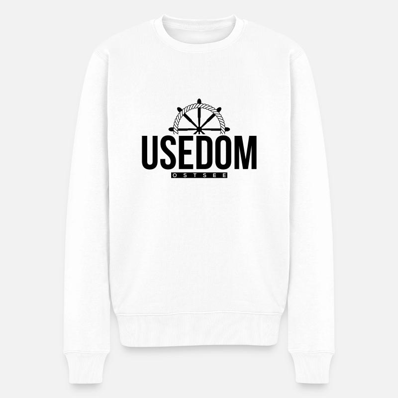Usedom - Männer Premium Bio Pullover - Weiß