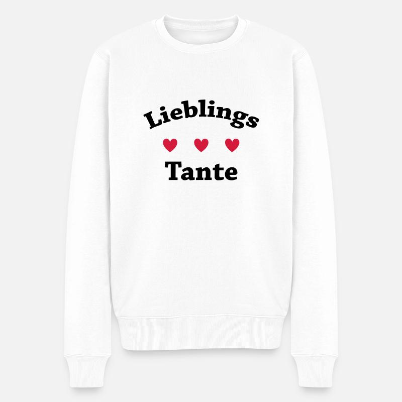 Lieblings Tante - Männer Premium Bio Pullover - Weiß