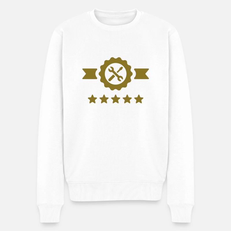 Bricolage / Basteln / Handwerker / DIY - Männer Premium Bio Pullover - Weiß