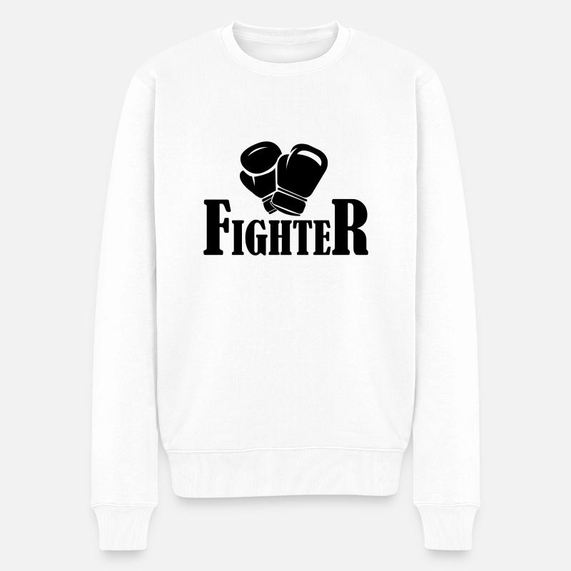 fighter - Pull Premium bio Homme - blanc
