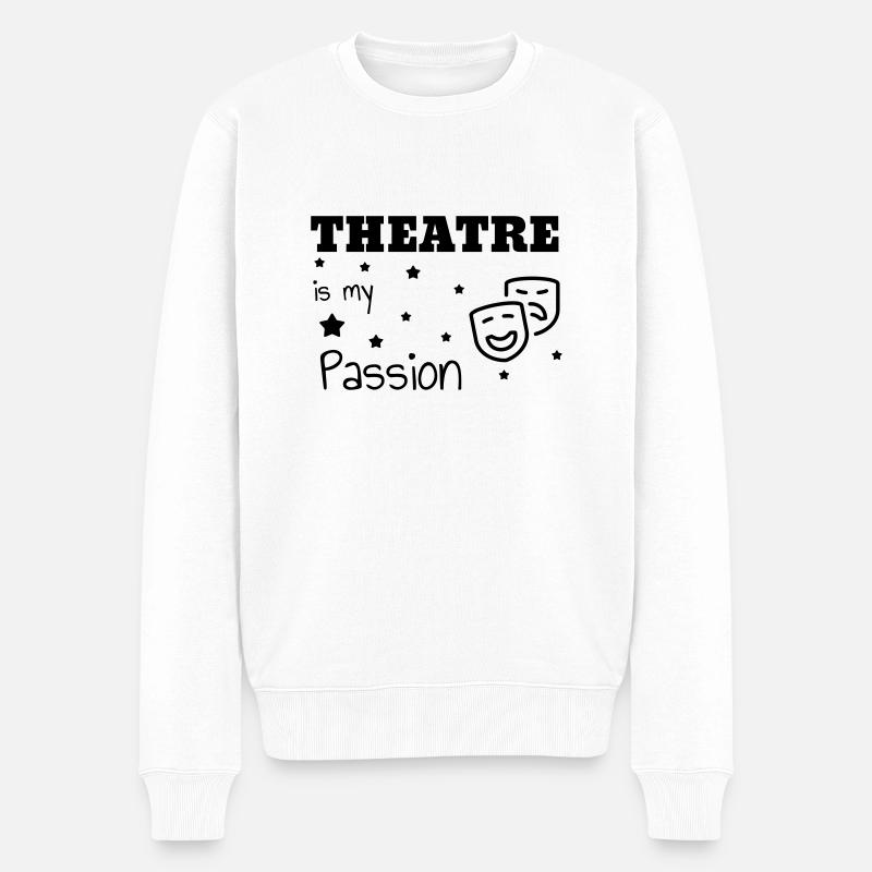 Theater / Theatre / Theaterleute / Schauspieler - Männer Premium Bio Pullover - Weiß