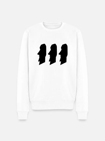 moais_02 - Men's Premium Organic Jumper - white