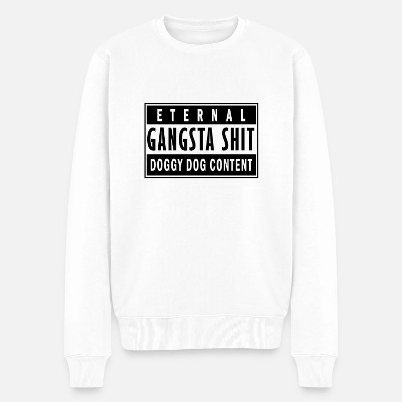 Gangstashit - Männer Premium Bio Pullover - Weiß
