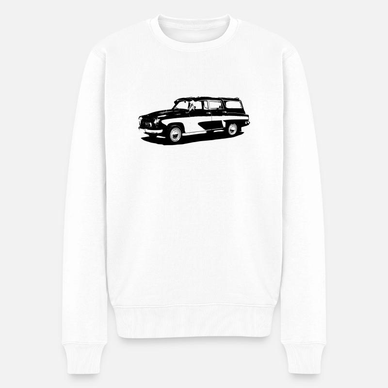 Voiture classique auto - Pull Premium bio Homme - blanc