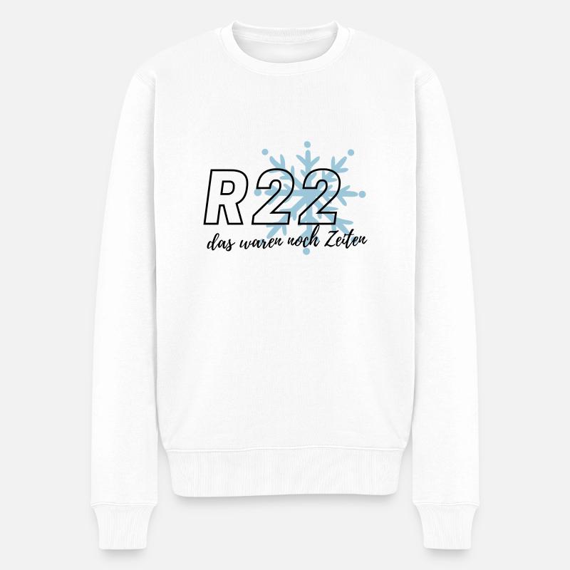 das waren noch Zeiten R22 - Männer Premium Bio Pullover - Weiß