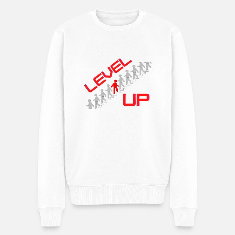 Niveau up - Pull Premium bio Homme - blanc