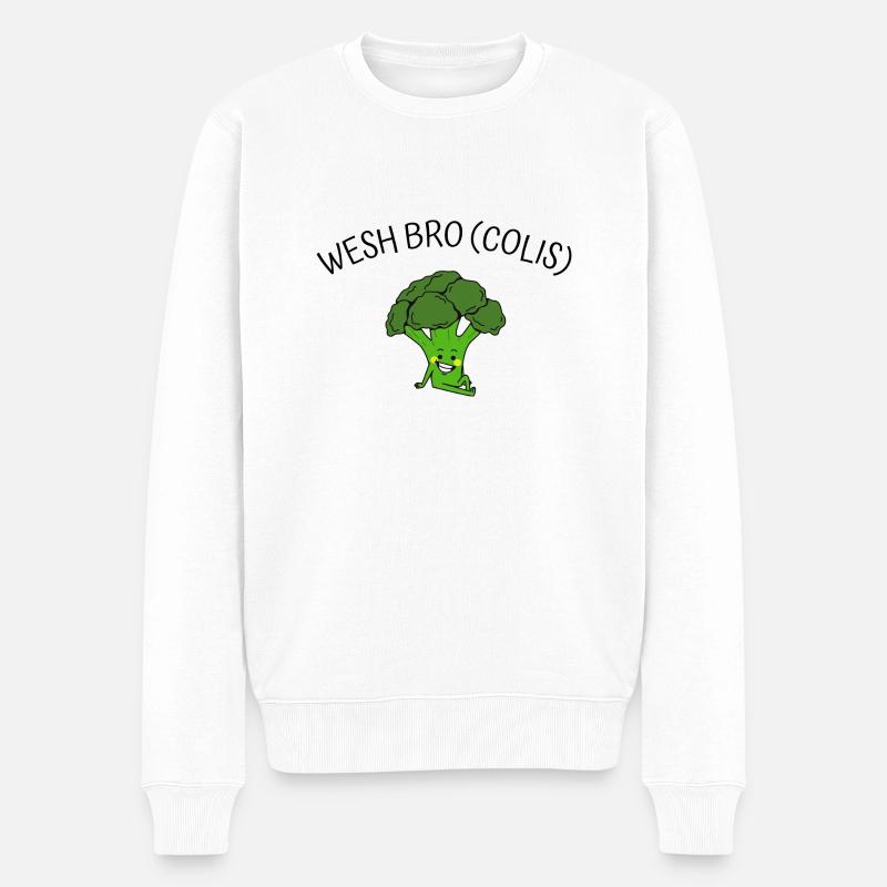 wesh bro (colis) - Pull Premium bio Homme - blanc