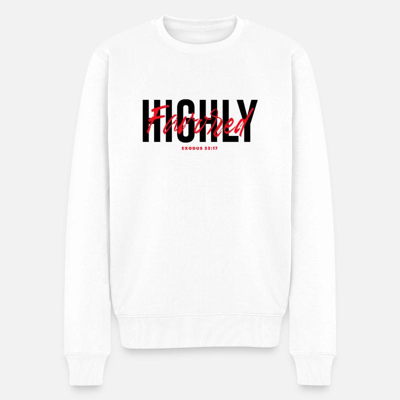Sehr beliebt - Männer Premium Bio Pullover - Weiß