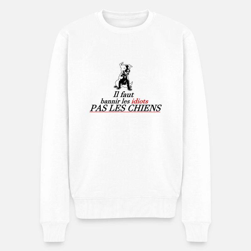aimer les chiens - Pull Premium bio Homme - blanc