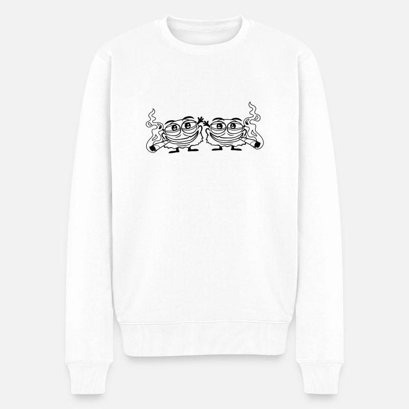 Équipe Hemp Smoking Monsters - Pull Premium bio Homme - blanc
