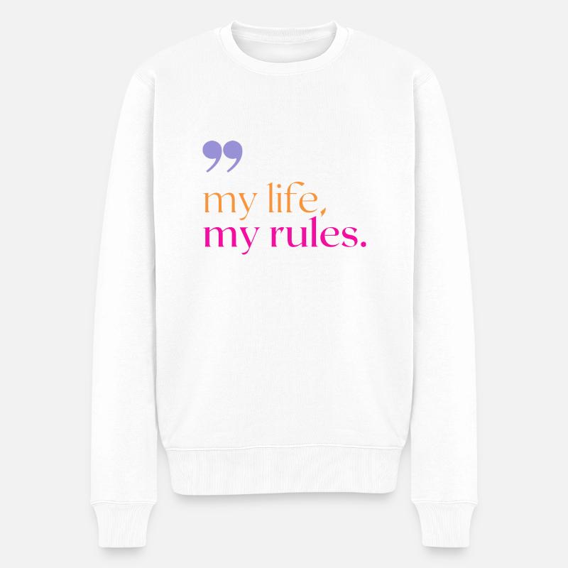 Rules - Männer Premium Bio Pullover - Weiß