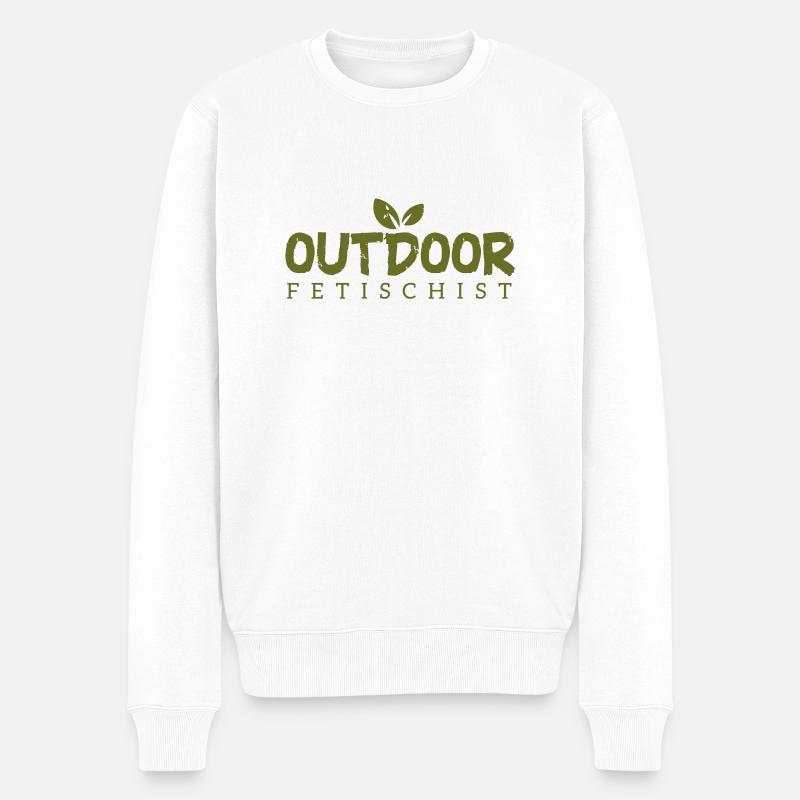 Outdoor Fetischist - Männer Premium Bio Pullover - Weiß