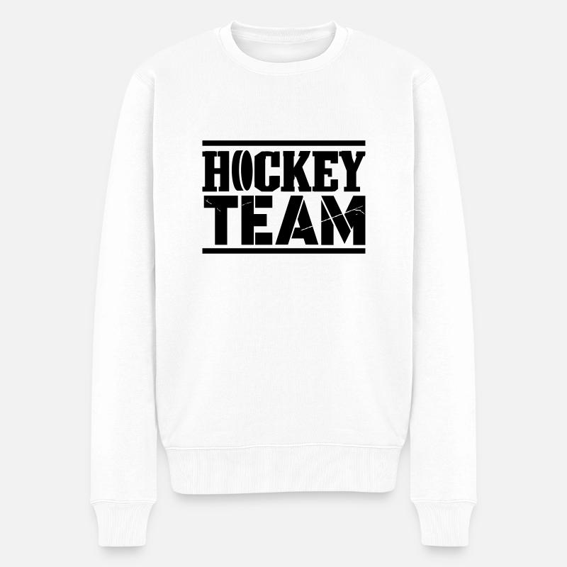 hockey team - Männer Premium Bio Pullover - Weiß