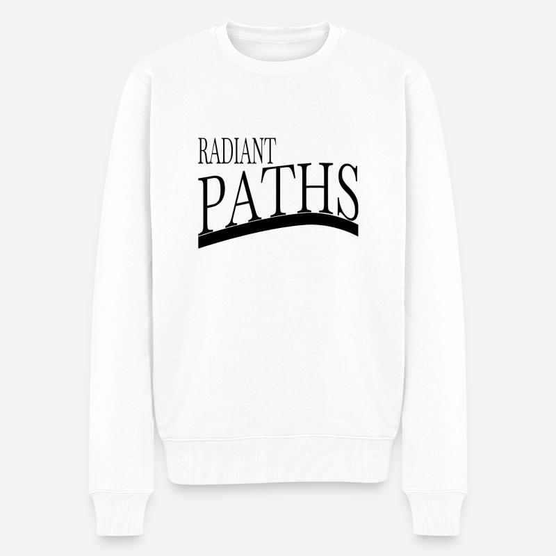 warm sunshine joy road trip happy quote discovery - Männer Premium Bio Pullover - Weiß